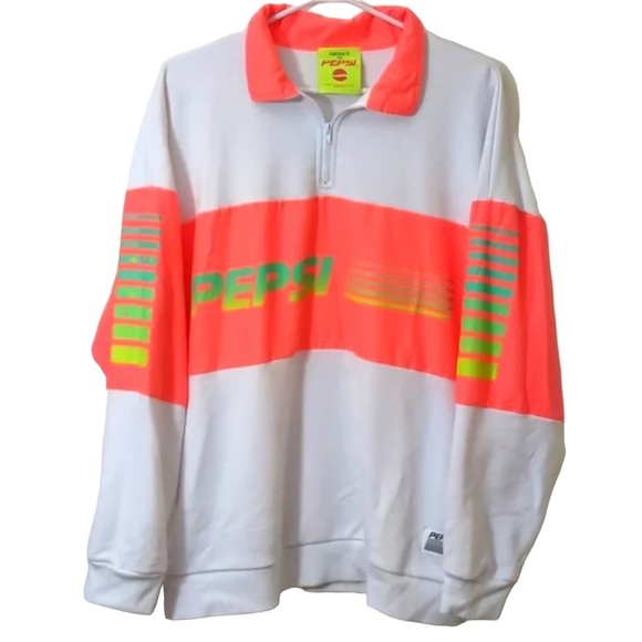 F21 X PEPSI Long Sleeve Quarter Zip Pullover - Picture 3 of 9